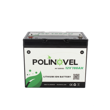 Polinovel Most Popular Lead Acid Replacement Solar RV Marine LiFePO4 12V 100Ah Lithium Battery